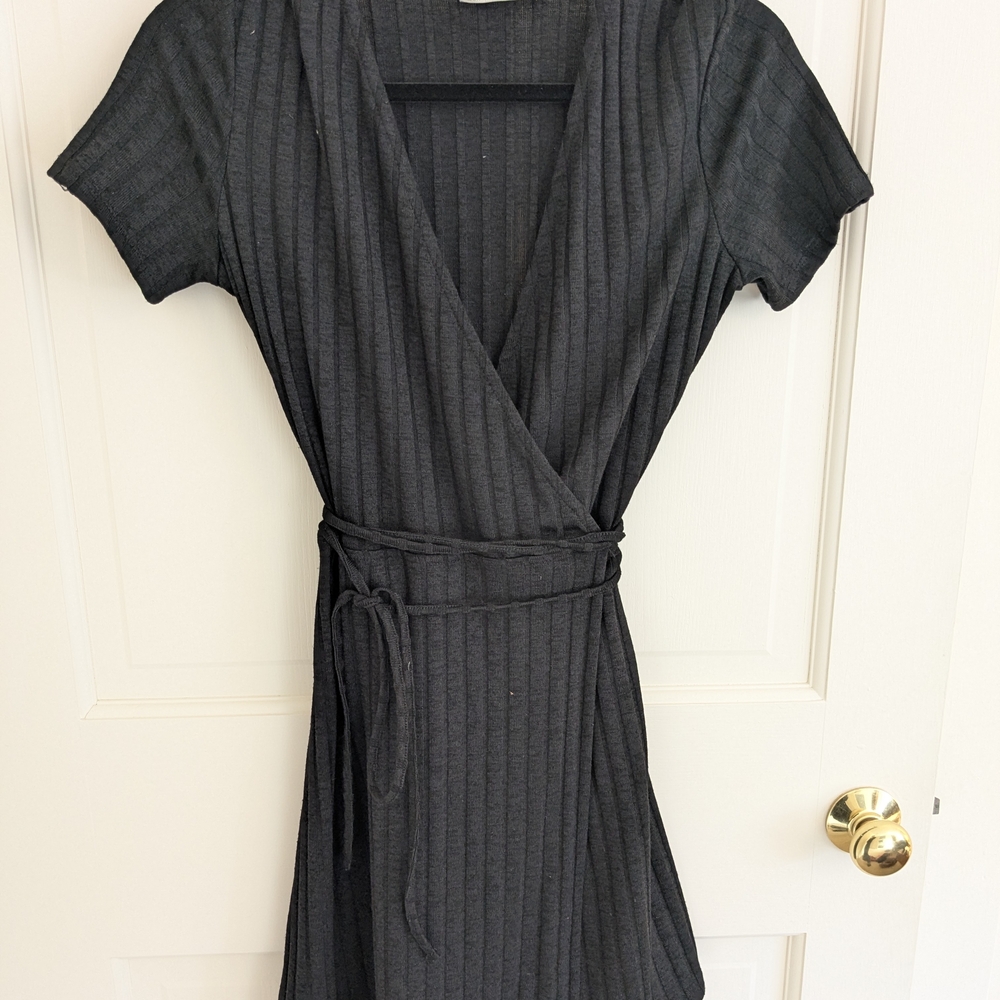 Elegant Black Wrap Dress